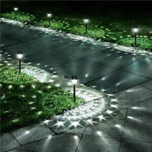 Super Bright Solar Lights, Waterproof 10 Pack, Dusk to Dawn Up to 12 Hrs Solar